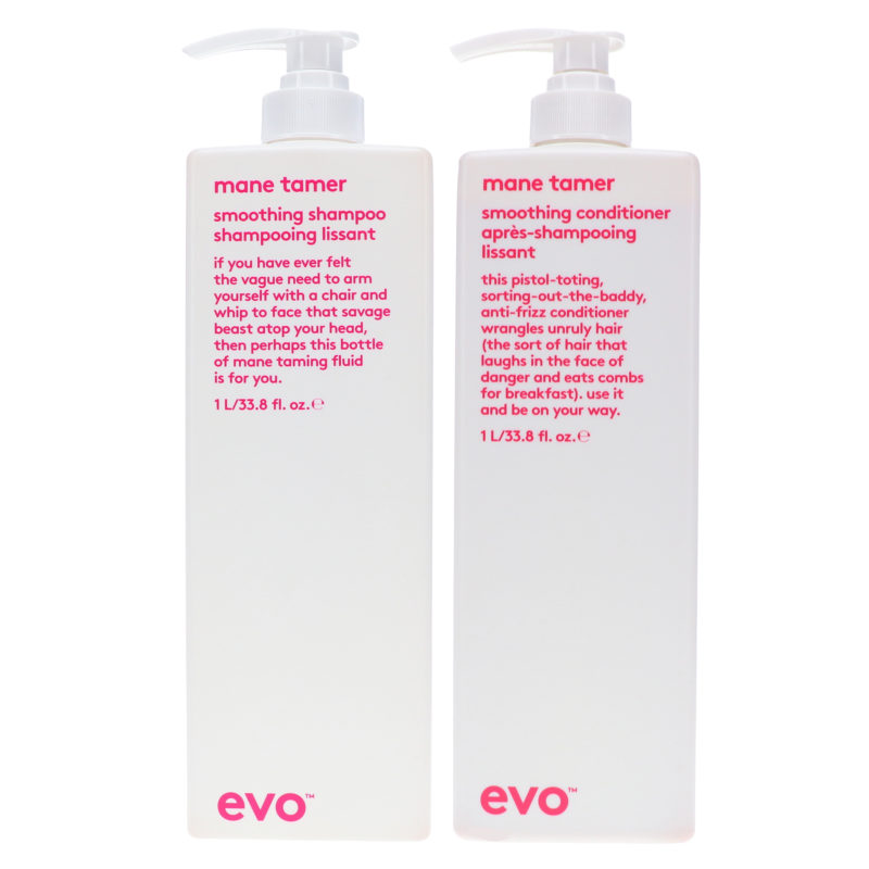 EVO Mane Tamer Smoothing Shampoo & Conditioner 33.8 Oz