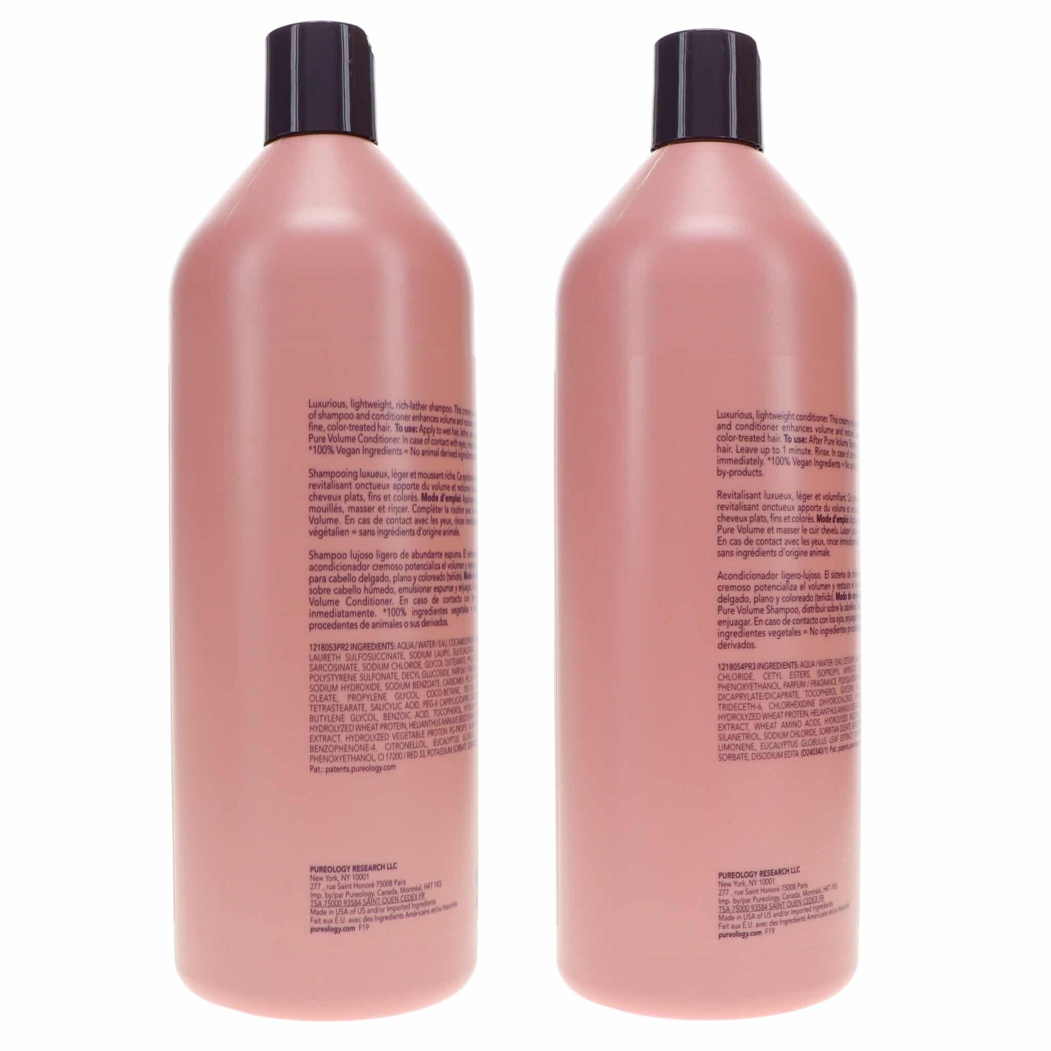 Pureology Pure Volume Shampoo 33.8 oz Pure Volume Conditioner 33.8 Combo Pack | LaLa Daisy