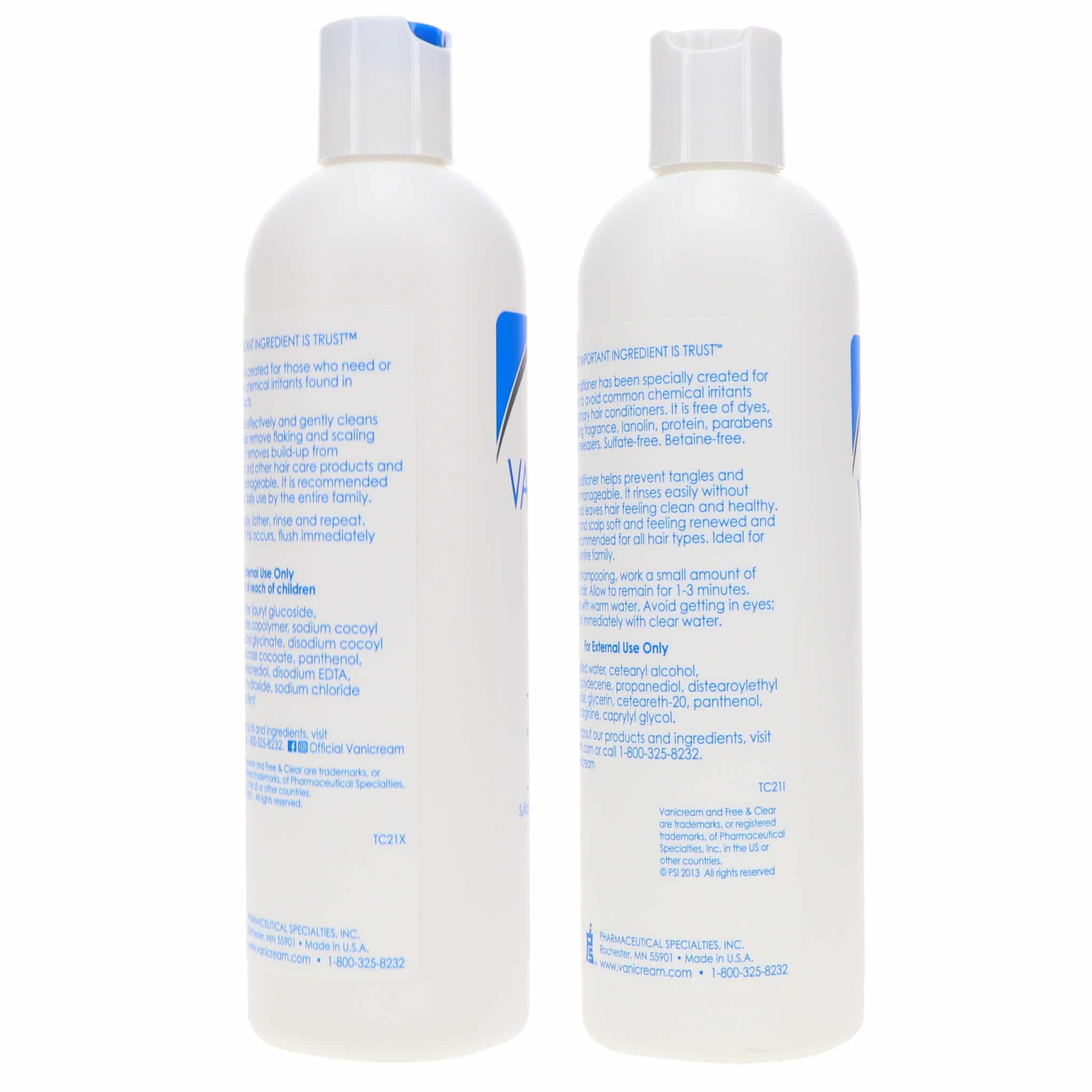 Free & Clear Shampoo and Conditioner COMBO 12 Oz